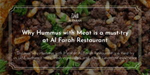 Why Hummus with Meat is a must-try at Al Farah Restaurant